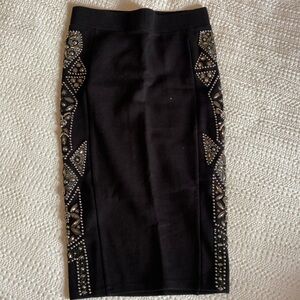 Needle & Thread embellished black pencil skirt